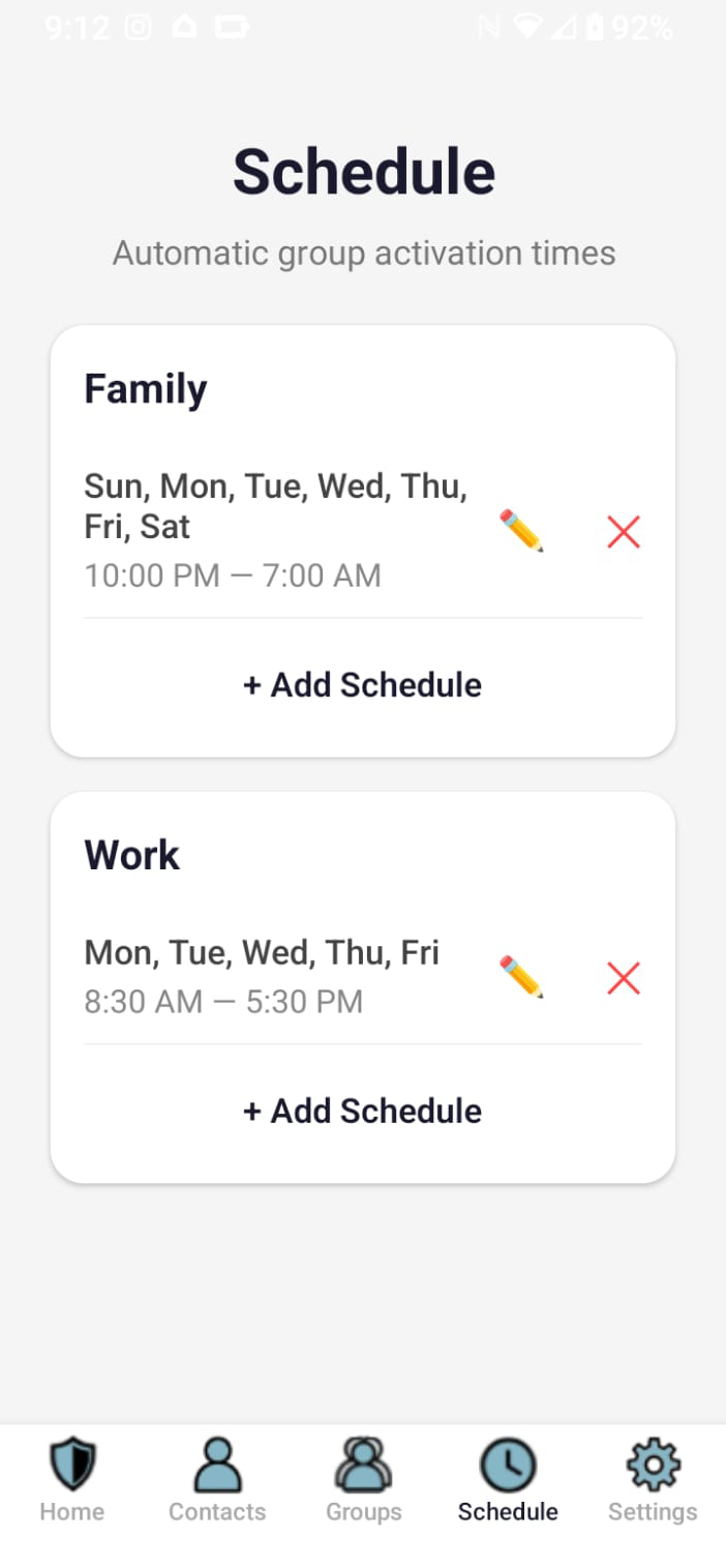 Schedule